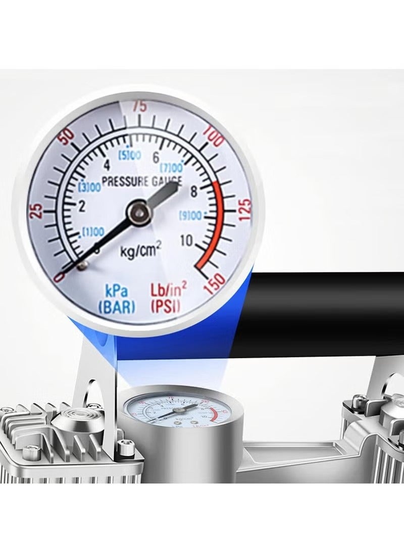 دينكس منفاخ إطارات سيارة قوي ذو أسطوانتين ومكبسين وضاغط إطارات مع مصباح أمامي عالي السطوع وحقيبة لسهولة الحمل والتخزين. - Image 5