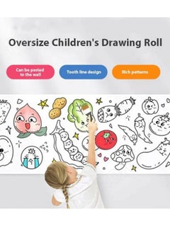 SYOSI Children's Drawing Roll Drawing Paper Roll DIY Painting Drawing Paper Filling Paper Early Educational Drawing Book for Kids, Cute Princess  - Image 4