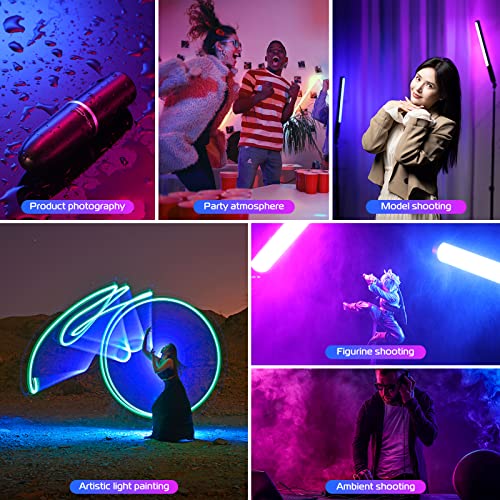 VIJIM Ulanzi VL119 RGB LED Light Wand, 360°RGB Video Wand Stick for Photography, 2600Mah Built-in Rechargable Cube Light, 2500-9000K Dimmable Camera Light W LCD - Image 5