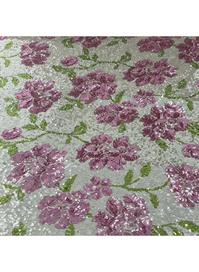 Premium Shimmer Mesh Sequin Fabric 1 Meter, Sparkling Glitter Fabric for Dress Sewing, DIY Handcrafts, Wedding Decor, Tablecloths, Christmas & Holiday Party Arrangement - Image 1