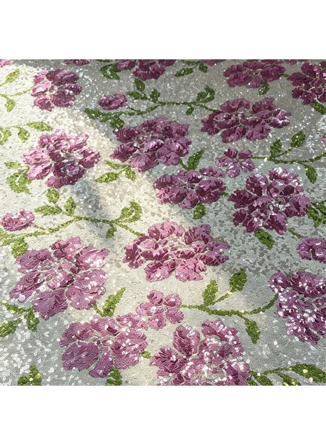 Premium Shimmer Mesh Sequin Fabric 1 Meter, Sparkling Glitter Fabric for Dress Sewing, DIY Handcrafts, Wedding Decor, Tablecloths, Christmas & Holiday Party Arrangement - Image 3