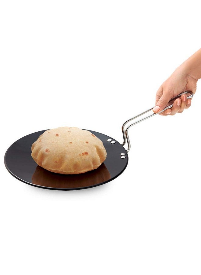 Hawkins هوكينز فوتورا 24 سم طاوة روتي، طاوة صلبة مؤكسدة، طاوة للاندكشن، سوداء (IART24) - Image 1