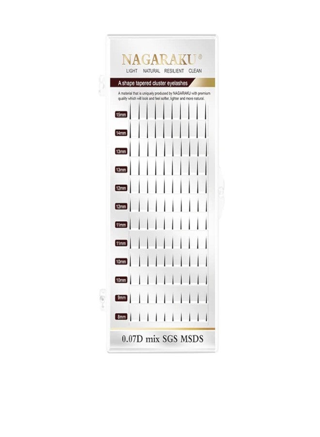 NAGARAKU Spike Eyelash Extensions Wispy Lash 0.07mm C curl 10mm Length Premade Fan Matte Black Individual Ellipse Supplies Spikes Fans (10mm, 0.07 C Spike) - Image 1