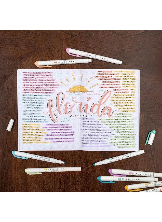 ZEBRA Pen Mildliner Double Ended Highlighter Broad And Fine Tips Refresh And Friendly Colors 10 Count  - Image 5