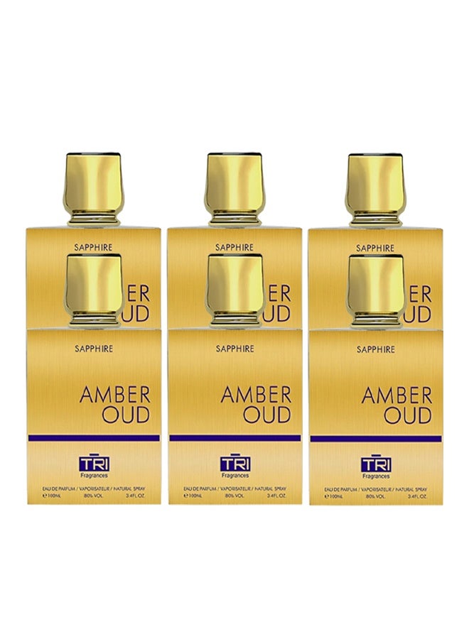 عطور TRI 6 قطع عطر عنبر عود ياقوت للجنسين 100 مل - Image 1