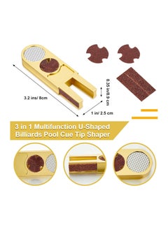 2 Pcs Billiards Pool Cue Tip Shaper Tool U Shaped Cue Tip Scuffer Burnisher Metal Cue Tip Sander Cue Stick Tool U Shaped Multi Functional Cue Tip Trimmers Tapper with Sandpaper - pzsku/Z20856CF4134BF7FE8C8EZ/45/_/1719834845/74833c19-94f9-4140-8fd9-08f3369a0d68