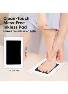 KeaBabies 2-Pack Inkless Baby Print Kit - Baby Ink Pads for Hands and Feet - Infant Hand and Footprint Kit - Baby Footprint Kit & Handprint Kit - Inkless Ink Pad for Baby Prints - Baby Prints Hands and Feet  - Image 2