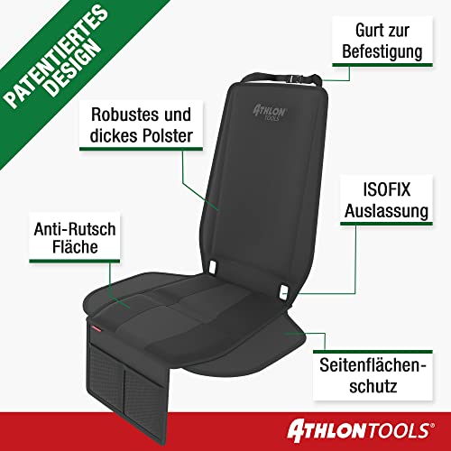 ATHLON TOOLS Child seat pad with Side Protection - Optimal fit - Isofix Compatible - Thickly Padded - for Child Seats, Infant Carriers and Booster Seats - Designed in Germany - Image 4