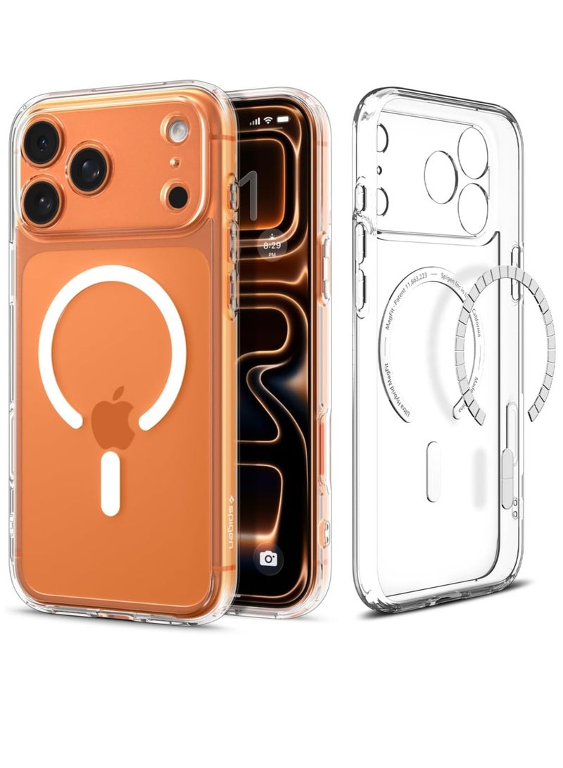 Spigen غطاء حماية Ultra Hybrid MagFit لجهاز iPhone 17 Pro Max مع MagSafe (2025) - شفاف أبيض - Image 1