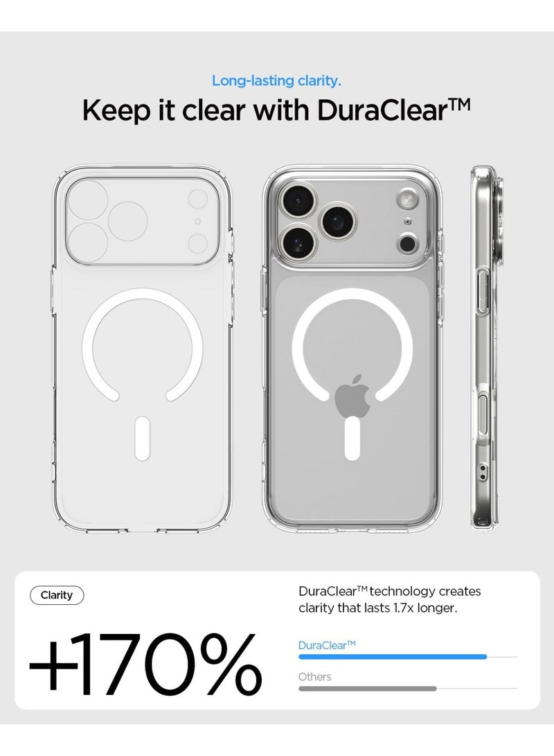 Spigen غطاء حماية Ultra Hybrid MagFit لجهاز iPhone 17 Pro Max مع MagSafe (2025) - شفاف أبيض - Image 3