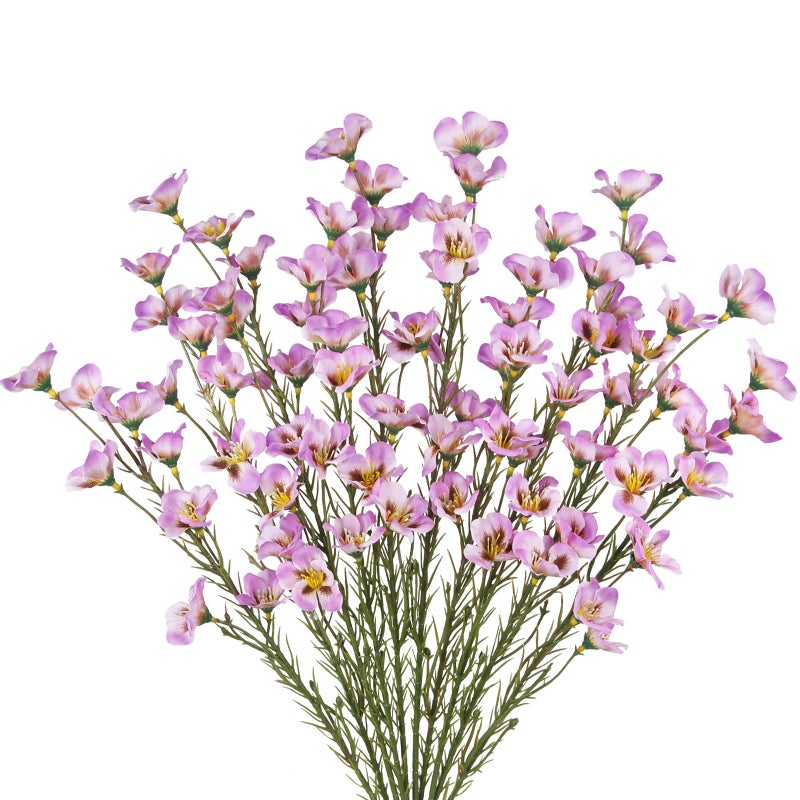CITYES 10 Pcs Artificial Wildflowers Fake Flower Stems 21" Silk Spring Flowers Forsythia Light Purple Faux Wildflowers Floral Stems for Flower Arrangements Home Decor Indoor Outdoor Centerpieces - Image 1