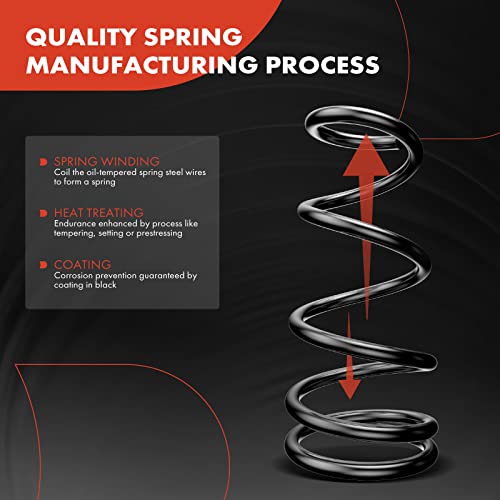 A-Premium 2Pcs Front Suspension Coil Spring Set Compatible with Chevrolet S10, S10 Blazer & GMC Jimmy, S15, S15 Jimmy, Sonoma, Driver and Passenger Side, Replace# 14065821 - Image 2