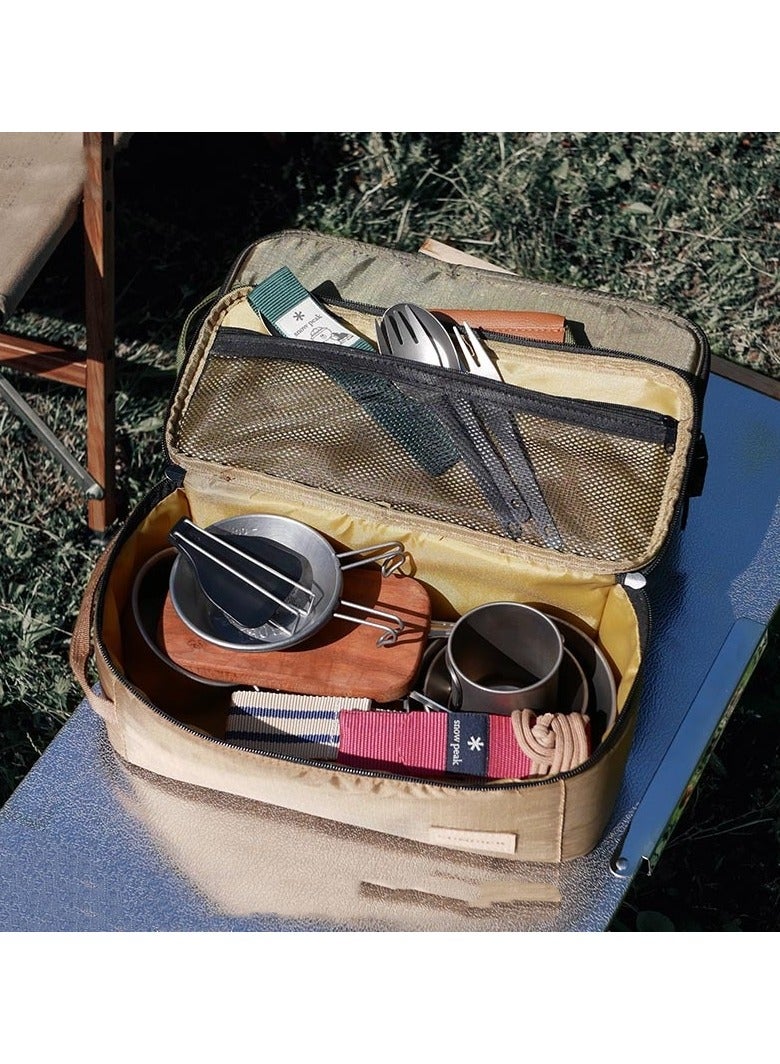 PEI  AN Portable Outdoor Camping Cookware Storage Bag, 210D Waterproof Oxford Cloth, Multifunctional Classification Organizer for Camping Utensils, Spoon, Chopstick, BBQ and Travel Cooking - Image 1