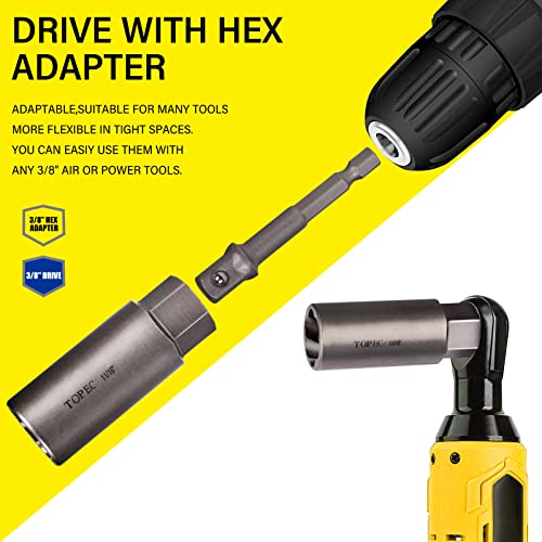 Topec 5-Piece Spiral Type Deep Extractor Set, Spark Plug Easy-out Set, for Removing Deeply trapped and Broken Bolts, Studs, Fittings, Threaded Pipes and Pins - Image 5