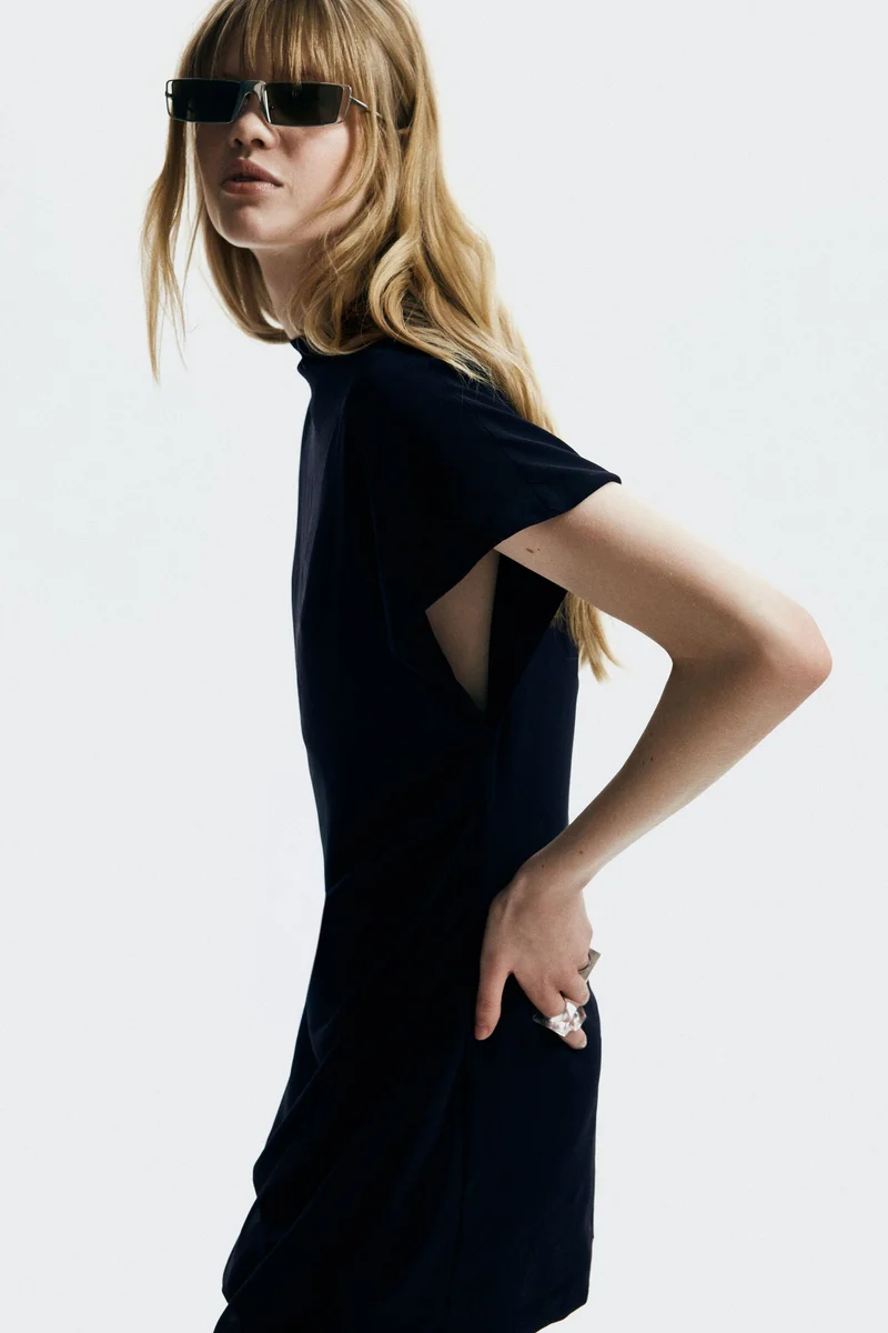 H&M Draped turtleneck dress
