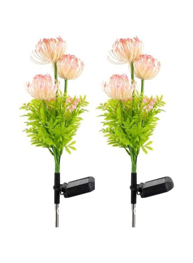 Solar Flower Lights Outdoor, Waterproof 8 Color Changing LED Garden Decor, 2 Pcs Set - Image 4
