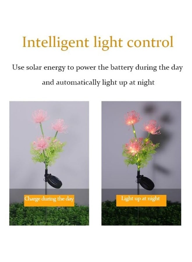Solar Flower Lights Outdoor, Waterproof 8 Color Changing LED Garden Decor, 2 Pcs Set - Image 3