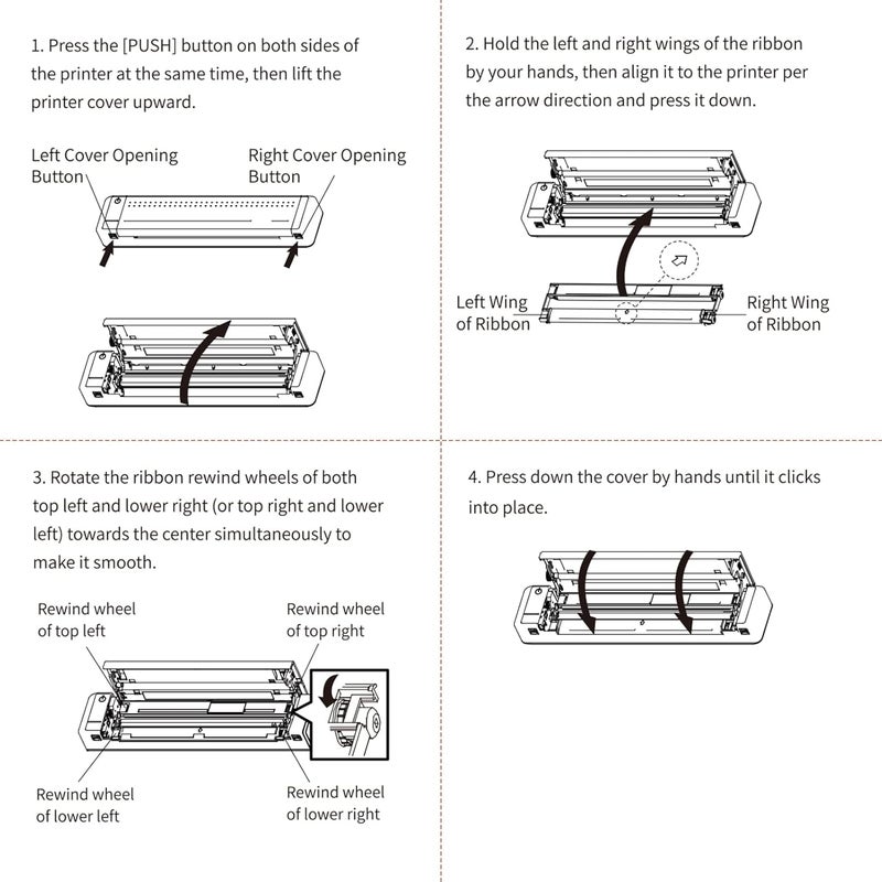 2 Rolls Thermal Transfer Ribbon with RFID Funtion for MT800 Portable A4 Thermal Transfer Printer - Image 5