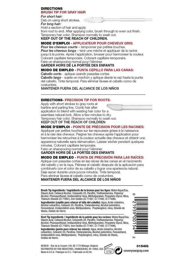 Cover Your Gray 2In1 Wand And Sponge Tip Applicator Light Brown Blonde (Pack Of 2) - Image 3