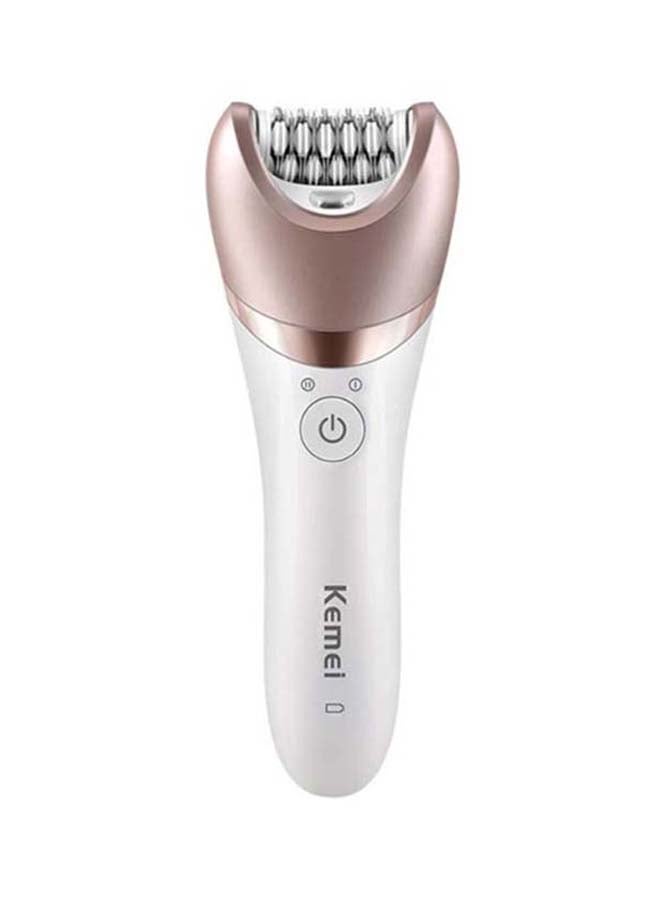 Kemei KM-8001 5-In-1 Waterproof Electric Epilator White/Rose Gold - Image 3