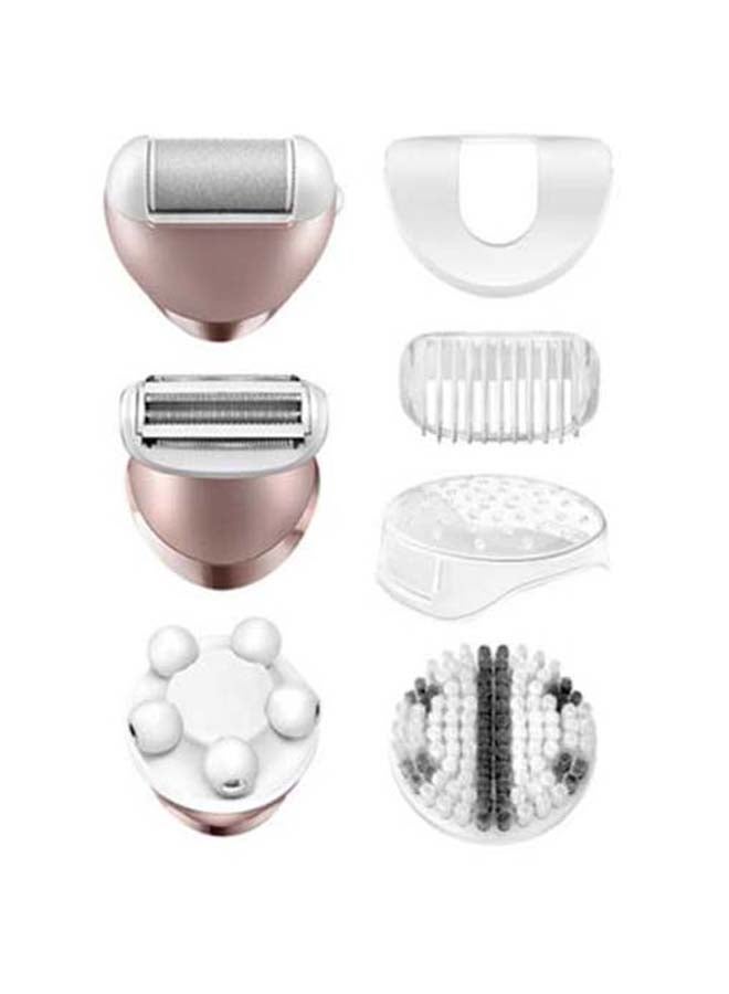 Kemei KM-8001 5-In-1 Waterproof Electric Epilator White/Rose Gold - Image 2