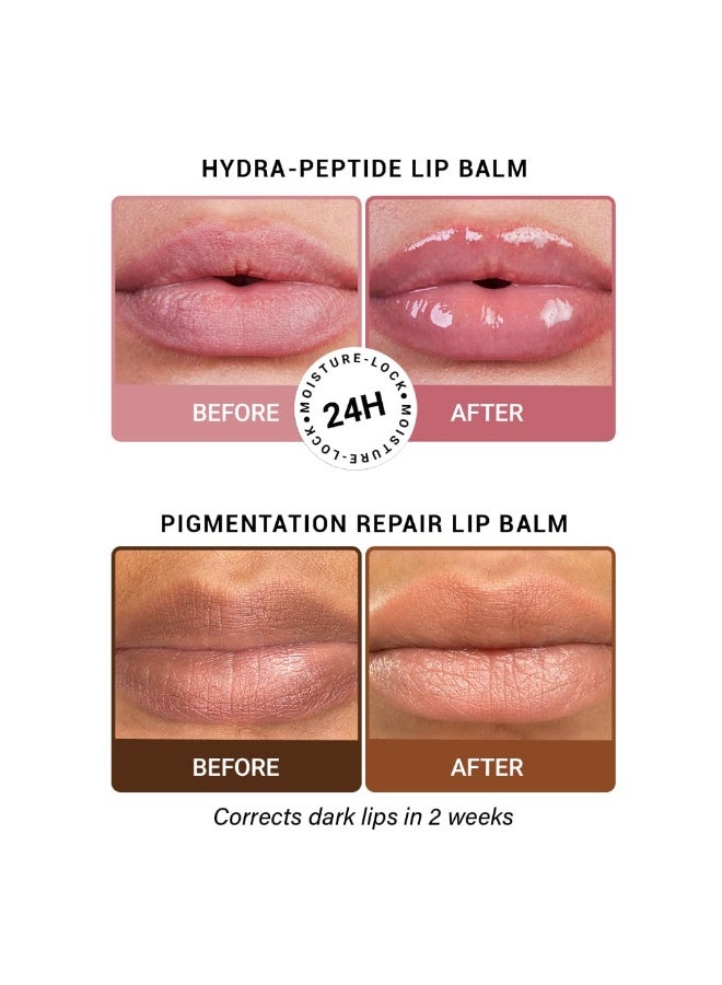 SEREKO Brighten & Hydrate AM-PM Lip balm Combo for Nourishes Chapped & Fades Dark Lips, Tinted & Non-Tinted Suitable Set for Men & Women With Coffee & Raspberry Flavor (Pack of 2) 8g - Image 2