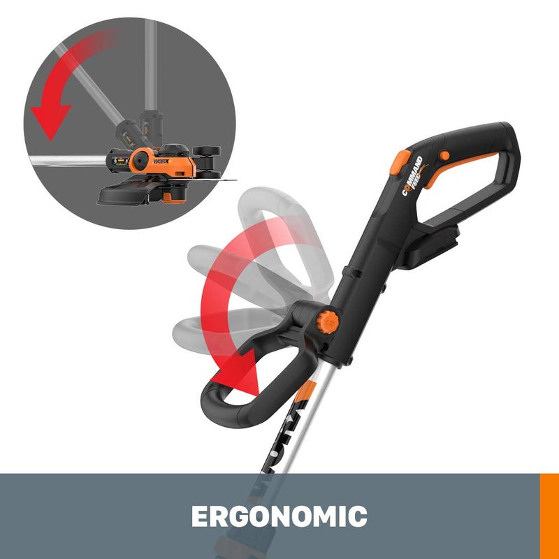 Worx String Trimmer Cordless 3.0 20V PowerShare 12" Edger & Weed Trimmer (Tool Only) WG163.9 - Image 4