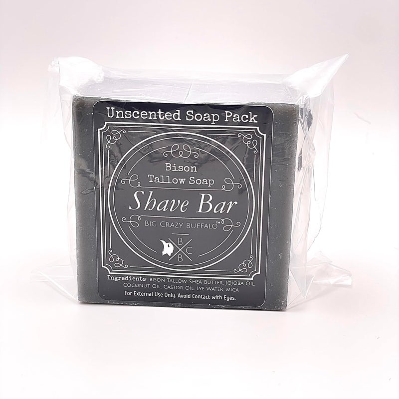 Big Crazy Buffalo Bison Tallow Buff Shave Bar, Unscented, (2 pack) - Razor Friendly, Moisturizing, Glides, Soothes, and Naturally Derived - No Dyes, Chemicals, Fragrances, Preservatives - Image 2