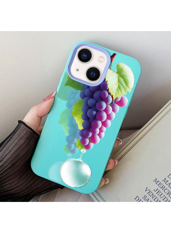 S-TOP Case For iPhone 13 Grape Pattern PC Hybrid TPU Phone Case - Image 1