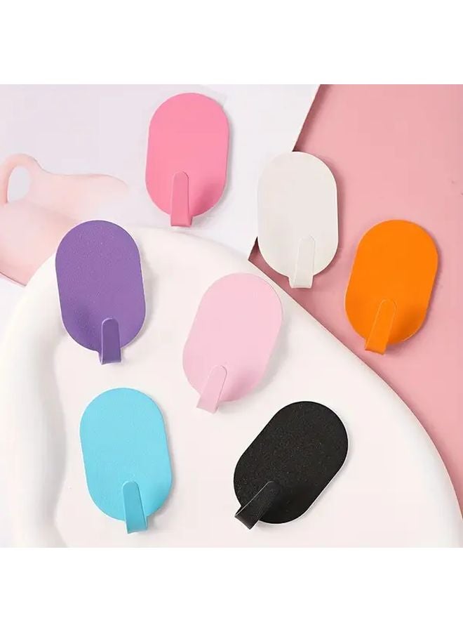 4pcs Blue No Drill Adhesive Wall Hooks Modern Home Decor Storage - Image 3