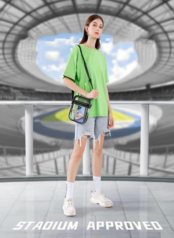 Sturdy International Stadium Approved PVC Purse - Clear Crossbody Bag with Front Pocket for Concerts, Sports, Festivals Small size - Image 4