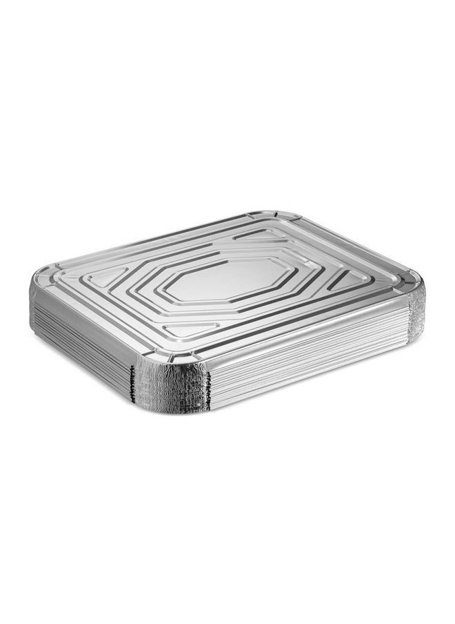 Munfix 25 Pack Aluminum Pans Disposable 9x13 Baking Pan Chafing Trays with Lids, Half Size Oven Steam Table Tin Foil Pans with Covers, Extra Heavy Duty Foil Pans for Heating, Roasting, Cooking, Storing Food  - Image 5