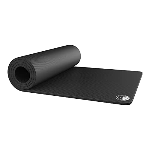 Wakeman Foam Sleeping Pad - Lightweight 0.5-Inch Mat for Camping, Cots, Tents, Backpacking, and Yoga - Non-Slip and Waterproof with Handle by Wakeman (Black) - Image 1