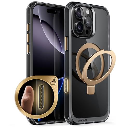 SUPCASE for iPhone 16 Pro Case with Camera Control Capture Button Unicorn Beetle Mag Stand Compatible with MagSafe Slim Protective Magnetic Phone Case for iPhone 16 Pro 63 2024 BlackGold - Image 1