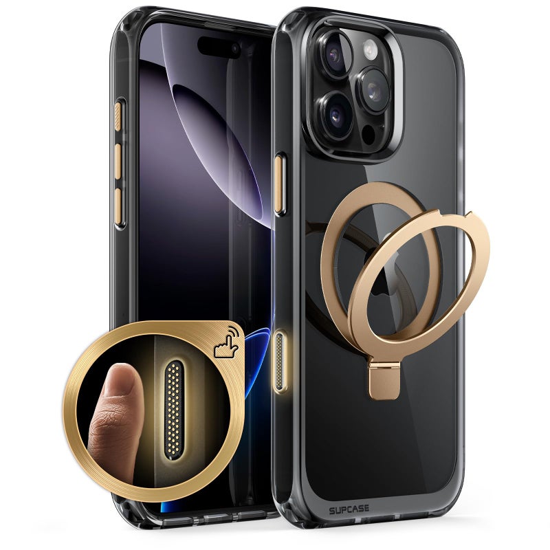 SUPCASE for iPhone 16 Pro Case with Camera Control Capture Button Unicorn Beetle Mag Stand Compatible with MagSafe Slim Protective Magnetic Phone Case for iPhone 16 Pro 63 2024 BlackGold - Image 2