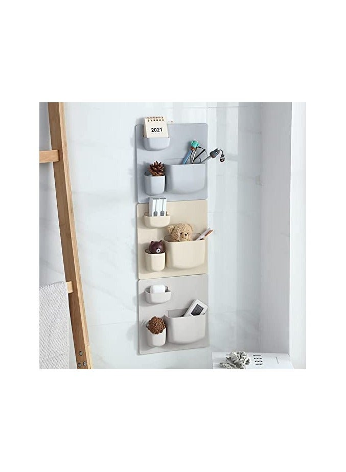 SYOSI حامل جهاز التحكم عن بعد يثبت على الحائط للاستخدام المنزلي بدون ثقب حامل ذاتي اللصق لطاولة السرير والأريكة وحامل الكرسي المتحرك وغرفة النوم ومنظم التخزين وصندوق المكتب والمدرسة والحمام والمطبخ (قطعة واحدة بلون المشمش) - Image 5