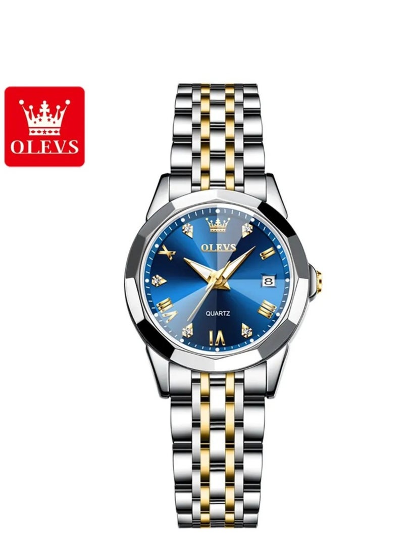 OLEVS OLEVS Top Brand Women's Watches Elegant Rhombus Mirror Original Quartz Ladies Wristwatch Stainless Waterproof Diamond Wristwatch - Image 1