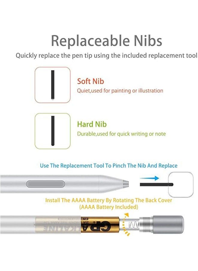 General Surface Pen is compatible with Microsoft Surface with a pressure of 4096 for Surface Pro 7/6/5/4/3, Surface Laptop, Surface Book, Surface Go 1/2 fountain pen palm aspiration tilt shadow  - Image 5