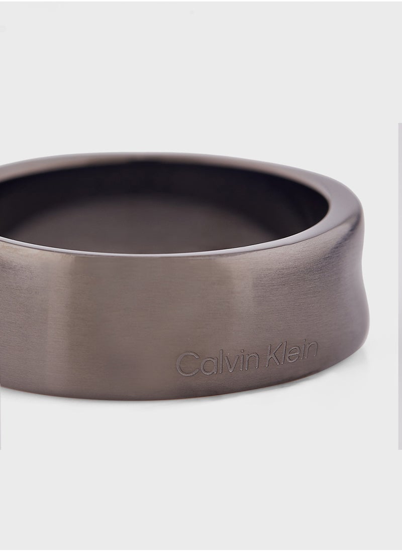 CALVIN KLEIN - Ck Metallic Waves  Ring - Image 1