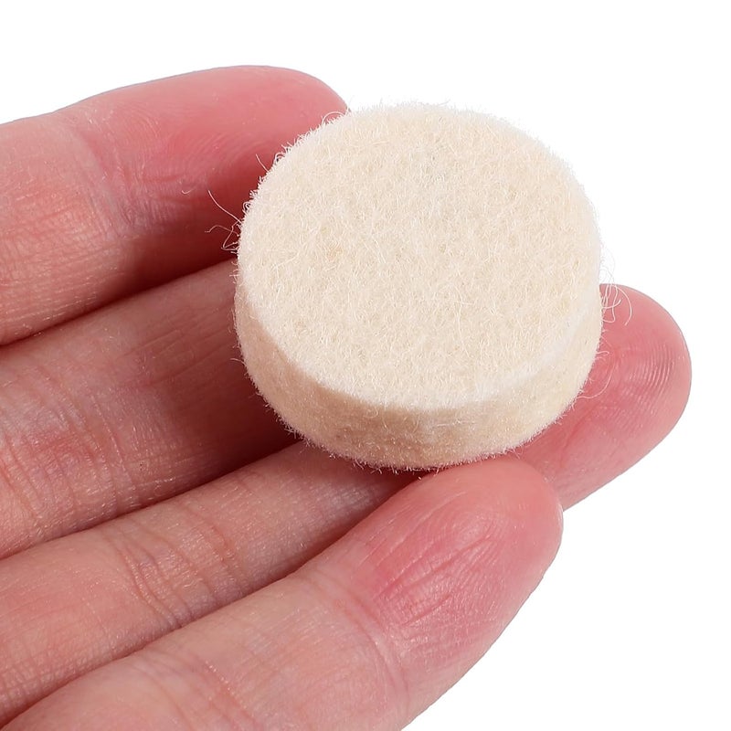 100pcs Wool Polisher 1" X 1/8" Thick 8mm Fine Wool Buffing Wheels Polishing Attachment Kit for Metal Engraving Nail Art Rotary Tool Accessories - Image 4