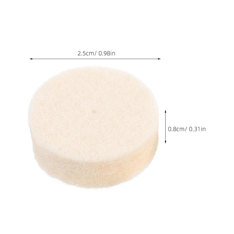 100pcs Wool Polisher 1" X 1/8" Thick 8mm Fine Wool Buffing Wheels Polishing Attachment Kit for Metal Engraving Nail Art Rotary Tool Accessories - Image 2