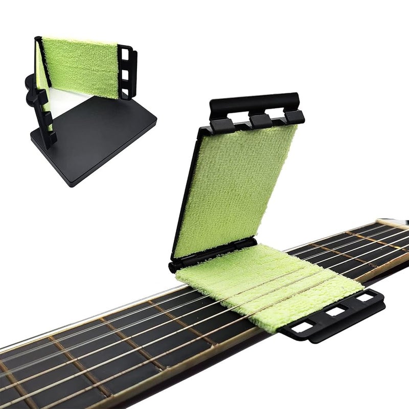 Double Guitar String Cleaner – 2-in-1, Cloth, for Electric, Acoustic, Fretboard, Kit