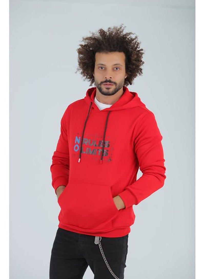 Caesar Printed ( NO ) Hoodie - Red - Image 1