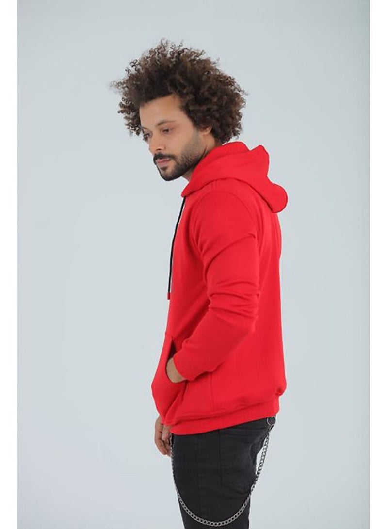 Caesar Printed ( NO ) Hoodie - Red - Image 2
