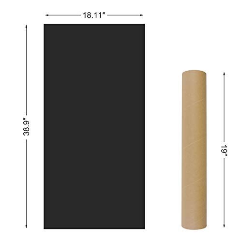 Board2by Magnetic Chalkboard Contact Paper for Wall, 38.9 x 18 Self Adhesive Chalk Board Wallpaper, Blackboard Paper with 46 Magnetic Letters for Kids, Black - Image 2