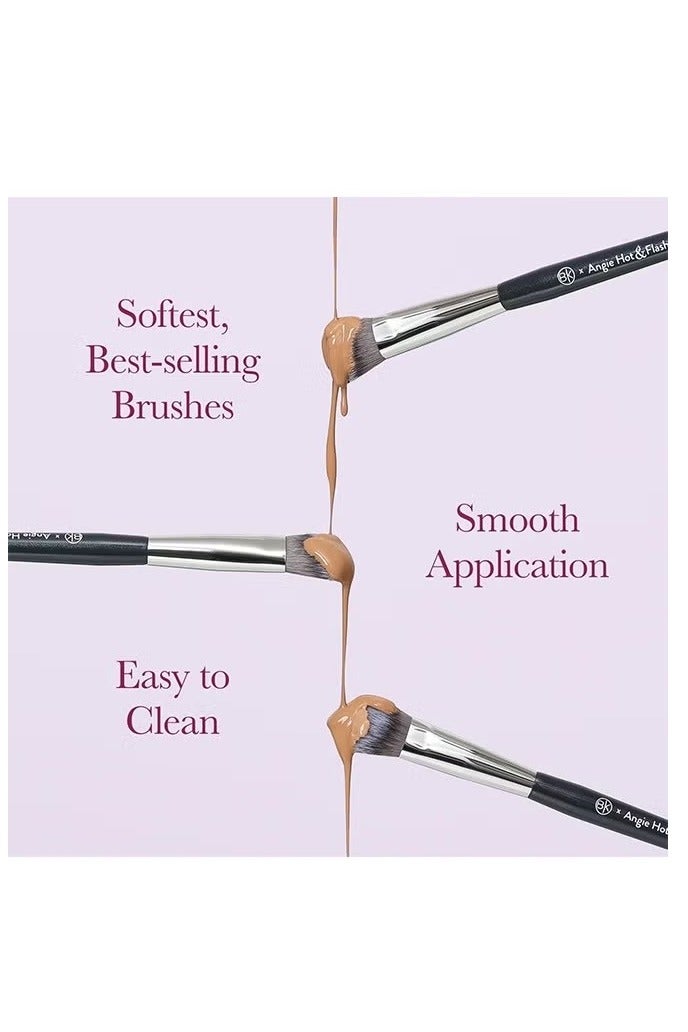 BK BEAUTY Angie Hot & Flashy A506 Concealer Brush - "Kitten Paw" Face Brush - Under -Eye Concealing and Contouring - Makeup Brushes - Image 2