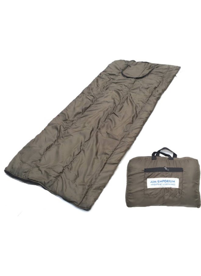Aim Emporium Aim Emporium Rectangular Indoor & Outdoor Temp 10°C to 20°C, For Travelling , Camping, Hiking Sleeping Bag  (Green)  - Image 1