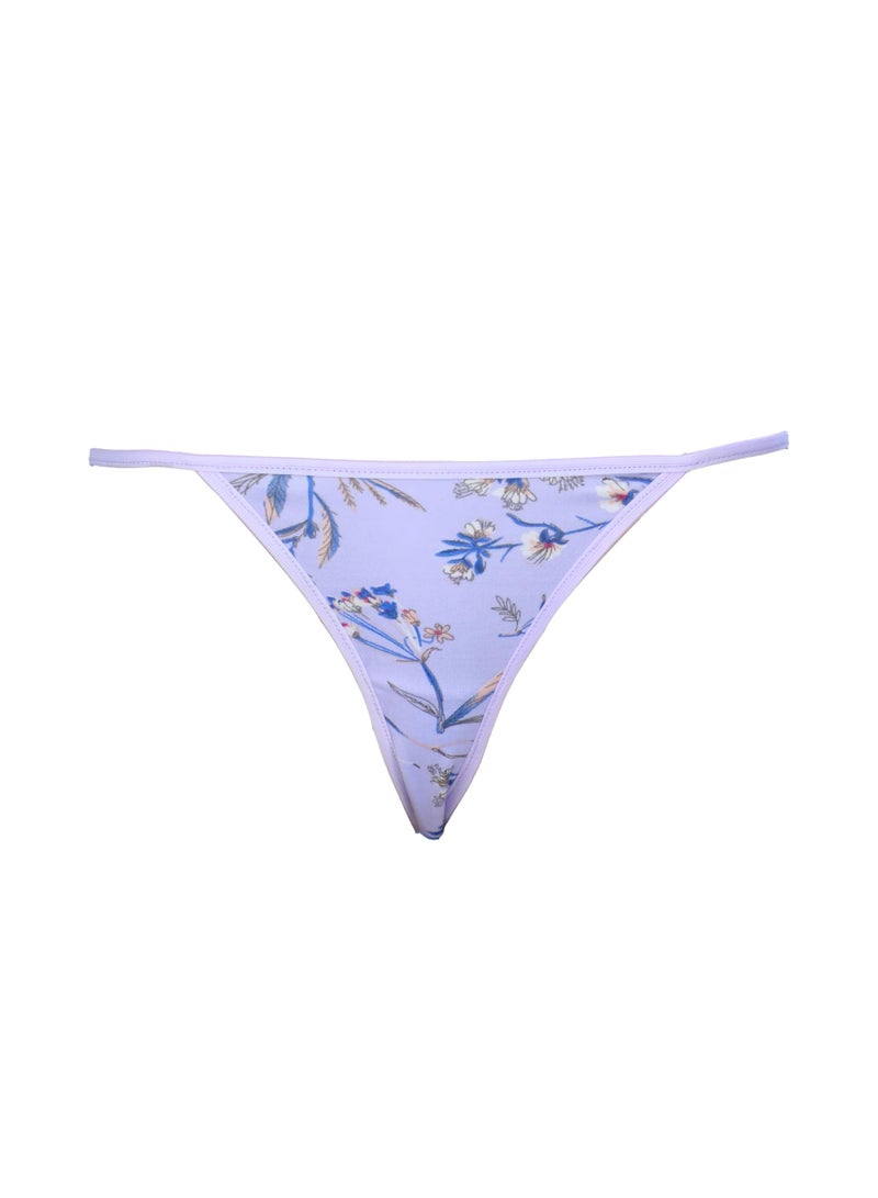 Dadoush Women's floral and feather print panties, turquoise, mauve, and pistachio, 3-pack in one box. Aren't they alluring with an elegant pink floral print? - Image 2