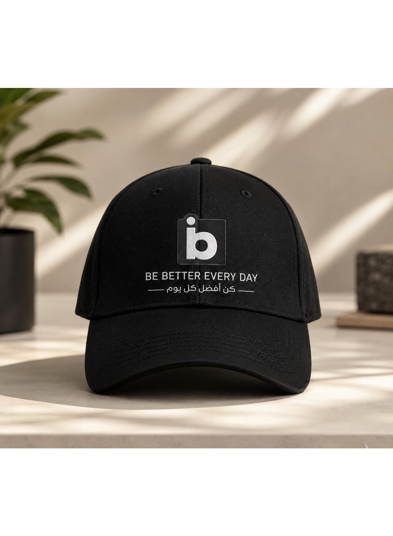 كاب بيسبول أسود للجنسين بشعار عصري وعبارة جميلة ،🧢