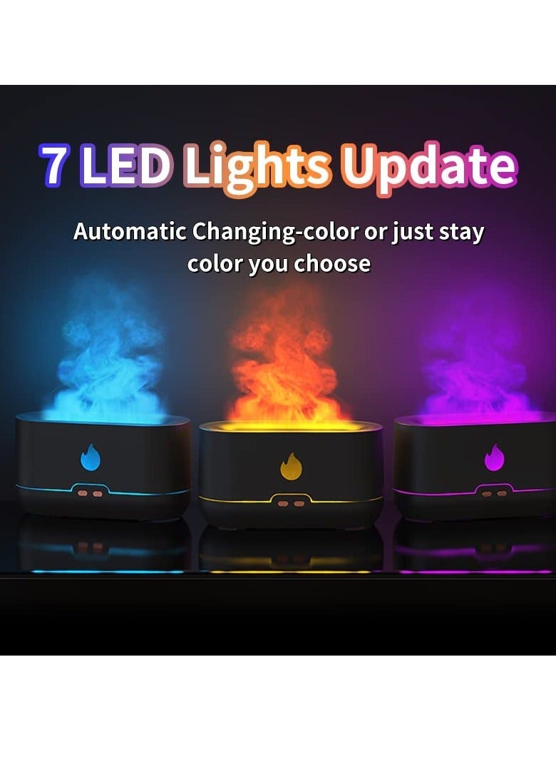 Y&D SYOSI Essential Oil Diffusers, Air Humidifier with Flame Light 240ml Aromatherapy Diffuser 7 Color Changing Modes & Waterless Auto-Off Protection for Home, Bedroom, Office, Gym (Green) - Image 5